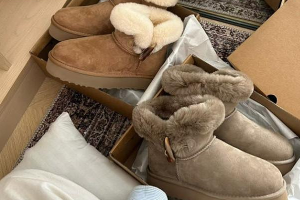 Bottes de neige à boucle en corne de vache pour femme